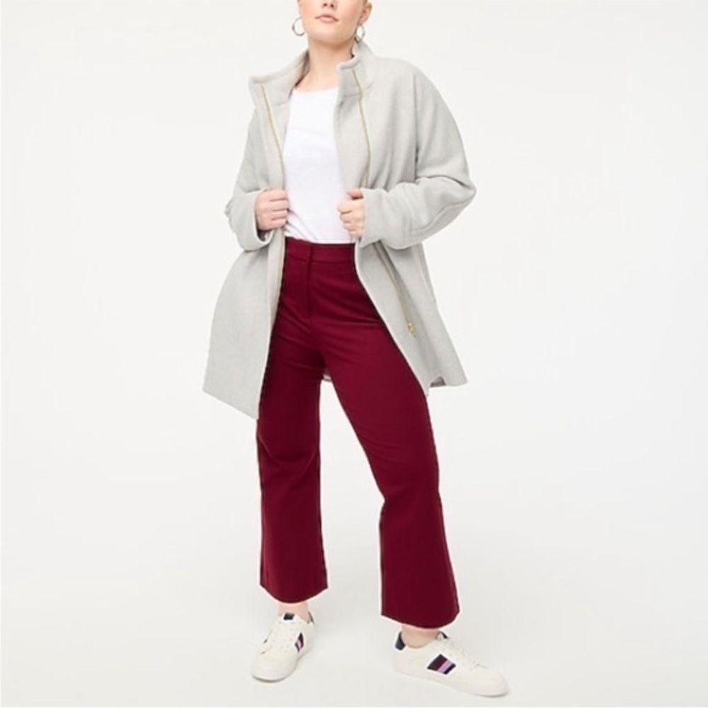 NWOT J Crew Wool Cloth Re-Imagined Cocoon Coat - light grey - 12